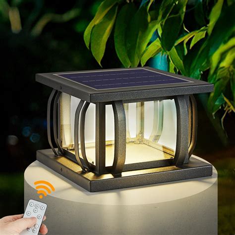 solar powered outdoor post lights|Amazon.com: SCNYCUL Solar Post Lights Dusk to .